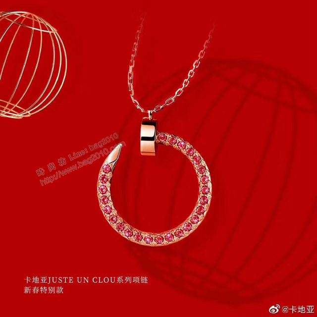 Cartier首飾品 卡地亞釘子項鏈 通體S925純銀項鏈  zgk1332